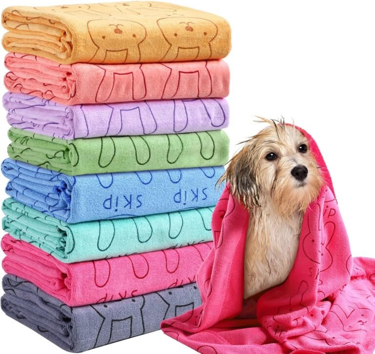 8 Pcs Dog Drying Towels Bulk 55” x 28” Pet Grooming Towels Review