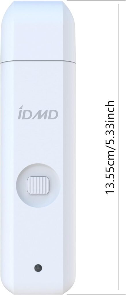 IDMD Dog Nail Grinder-Powerful 2-Speed Pet Nail Grinder- with Battery Capacity Indicator Light and Safe LED Lighting  Type-C USB Rechargeable Dog Nail Trimmer for Large Medium Small Dogs/Cats (Cyan)