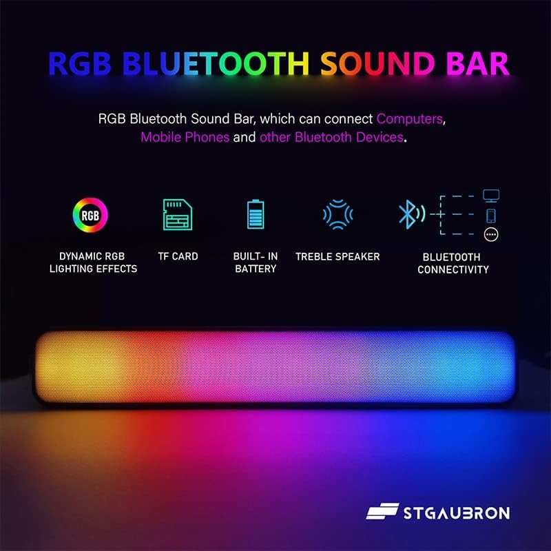 STGAubron Gaming Desktop PC,Intel Core i7 3.4G up to 3.9G,GeForce RTX 2060 Super 8G GDDR6,32G,1TB SSD,WiFi,BT 5.0,RGB Keybaord/Mouse,RGB Mouse Pad,RGB BT Sound Bar,RGB Bluetooth Headset Mic,W10H64